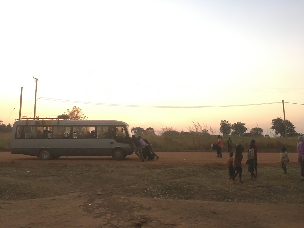  Oh, did I mention the bus we use to get the students out to the field doesn't have a starter? We have to push start it every day 