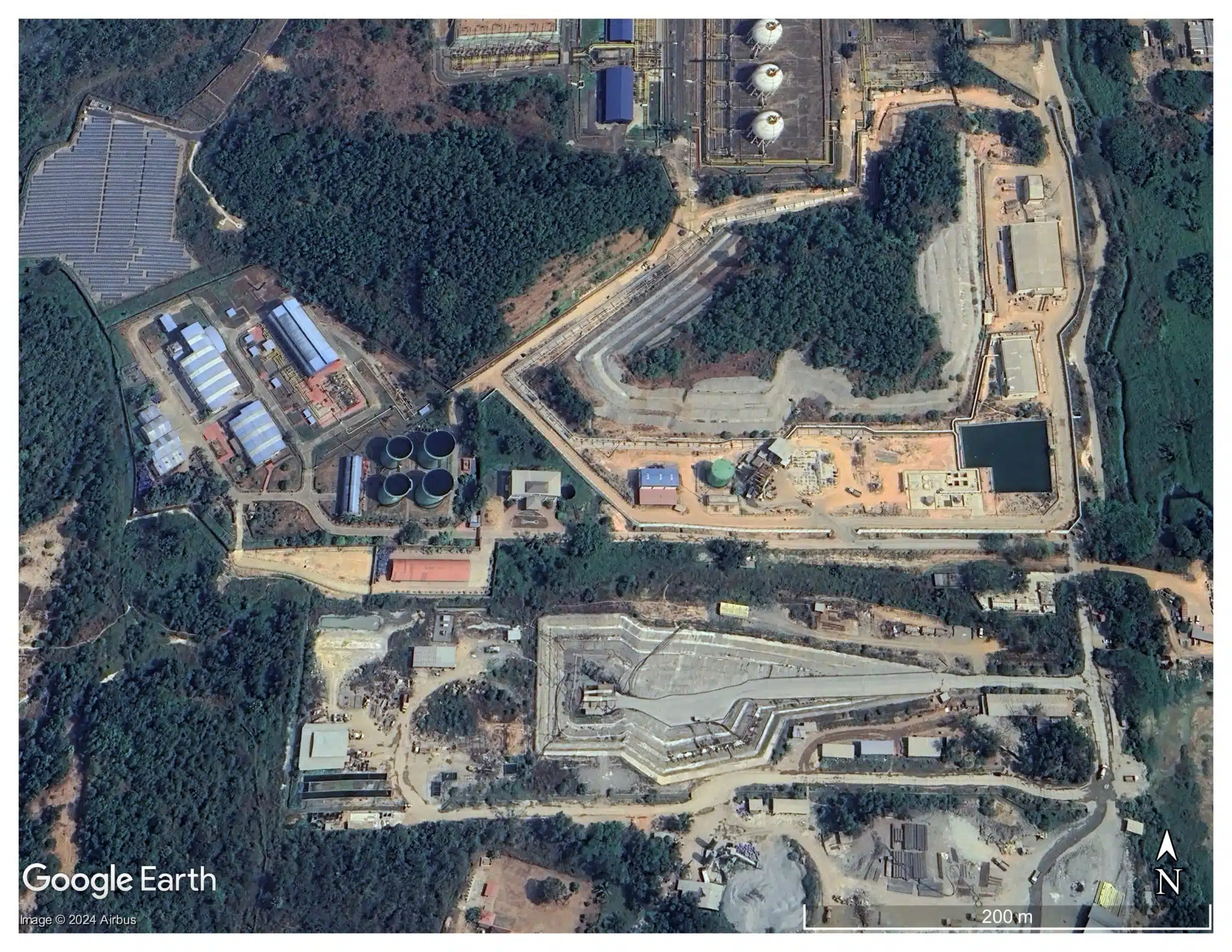 google earth image of project area