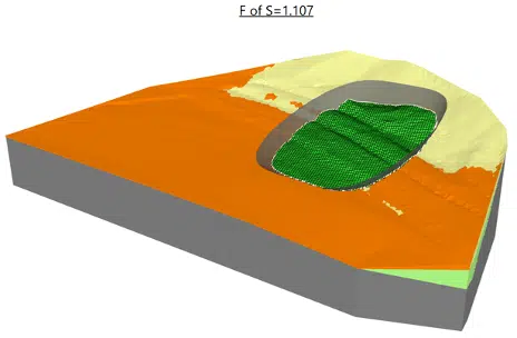 Fully specified slip surface with no optimization showed less than 0.36% difference with PLAXIS LE analysis