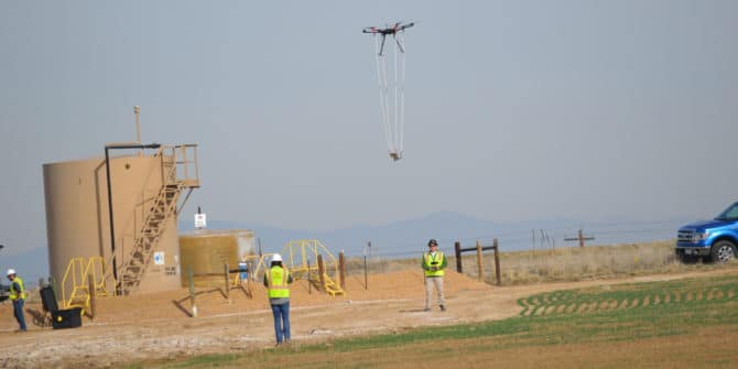 Drones, making light of geophysical surveying