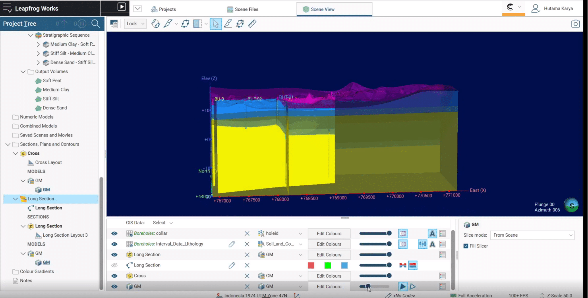 Leapfrog Works, 3D ground models based on detailed geological data for better road design. 