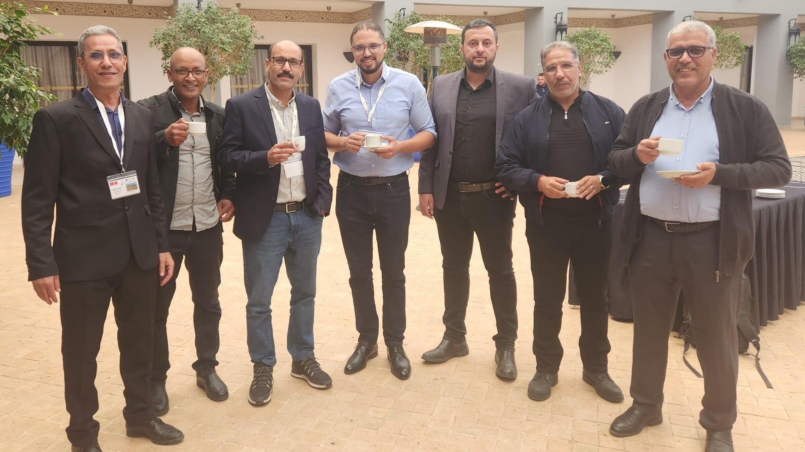 Abdelmalek Ouadjou, pictured here (3rd from left) with the geologists team from Managem Group. (Image: Managem)