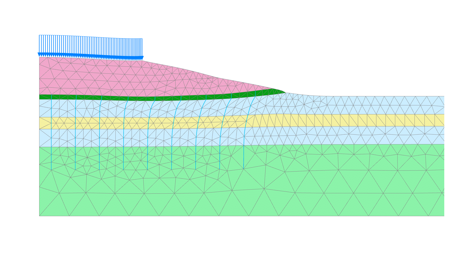 PLX2D_ Embankment settlements-consolidation