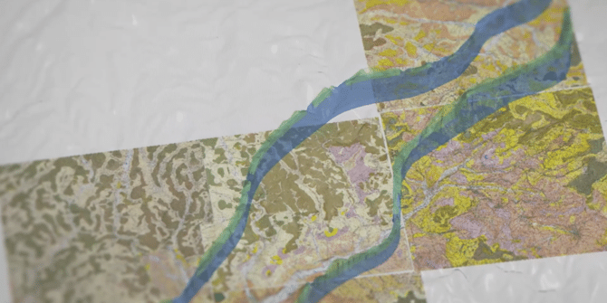 a screenshot of the digital twin geological model using PLAXIS and Leapfrog Works.