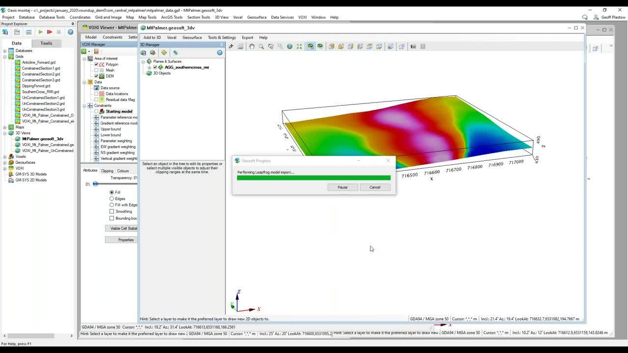 Oasis montaj & Leapfrog Geo: interoperability workflows (Remote Roundup 2021)