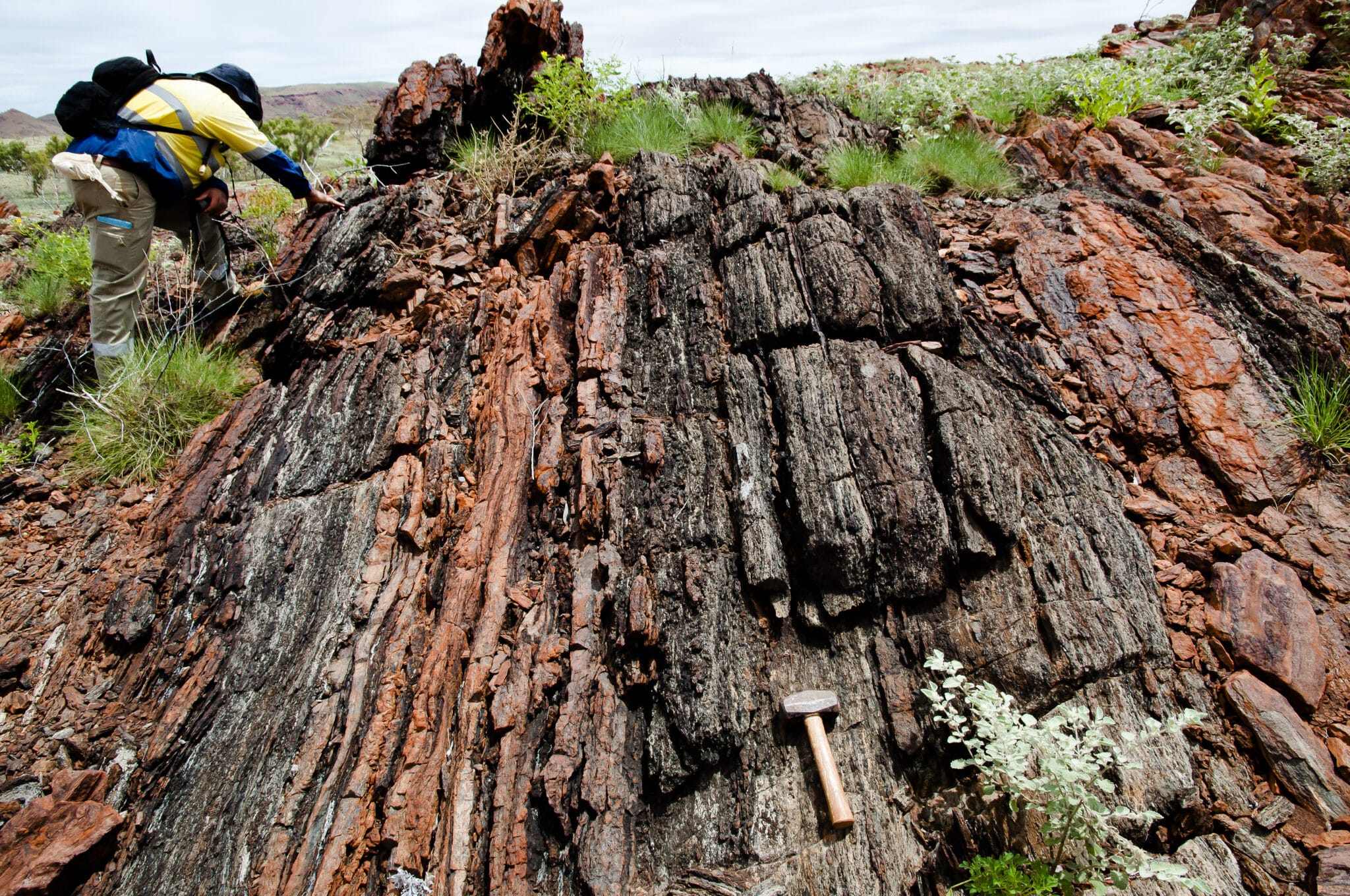 Geologist at work