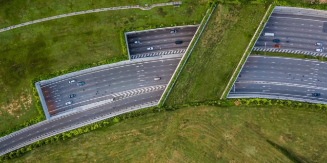 Drone View of a highway